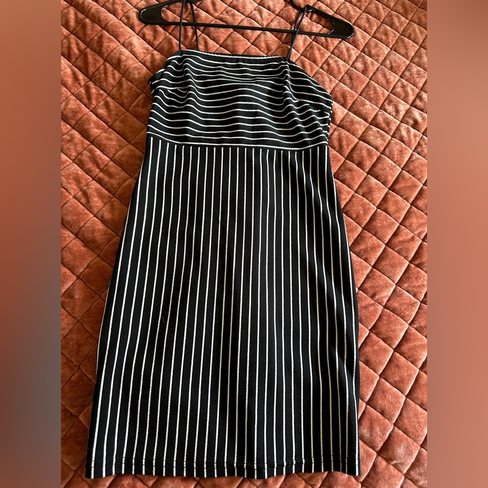 Striped body con dress